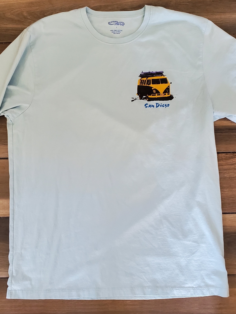 Light Blue 'San Diego' Van Graphic Tee